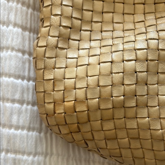 Clare V Moyen Messenger Bag in cream woven checker. - Picture 6 of 16